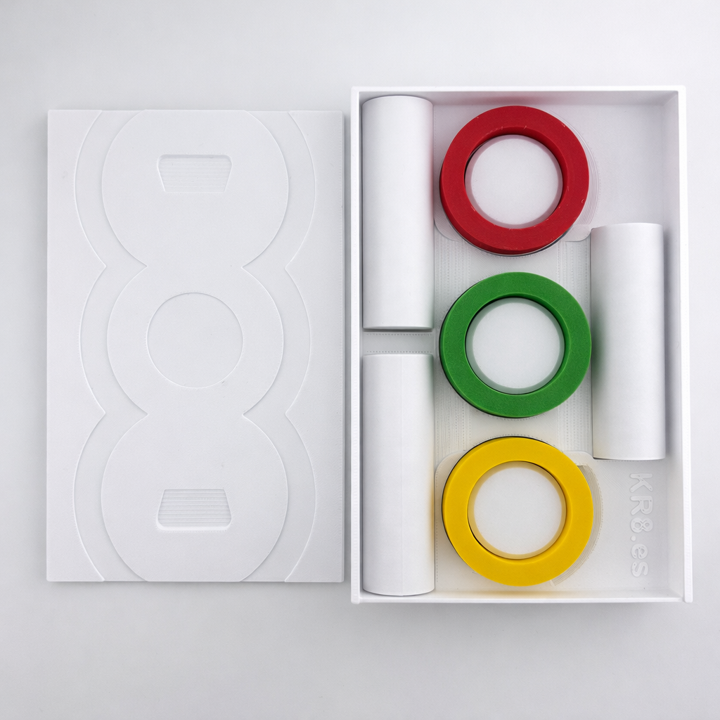 Las 6 anillas del tablero ENFEN rojo azul amarillo blanco verde y negro PLA precision evaluacion
infantil | ENFEN 6 colored rings red blue yellow white green black precision PLA pediatric
assessment material
