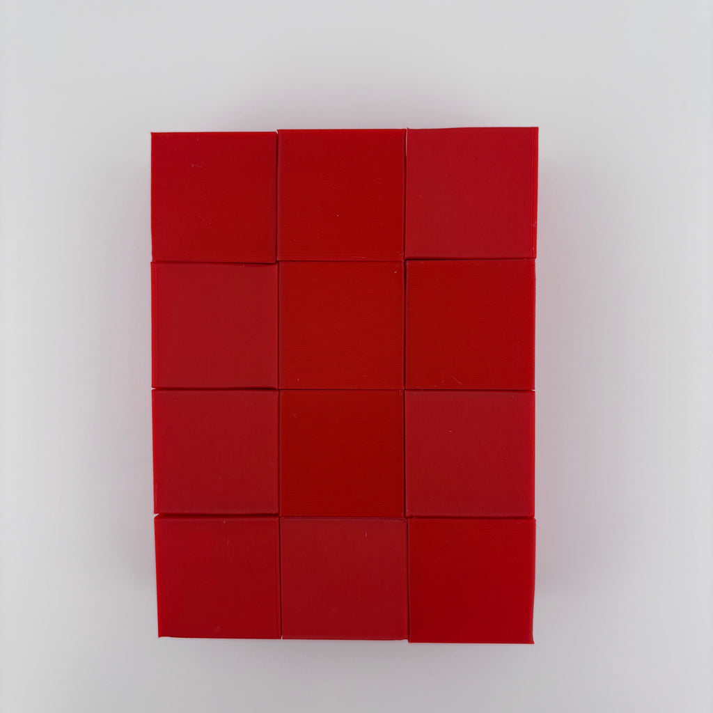 Cubos NEPSY-II | 12 Cubos Rojos 25 mm