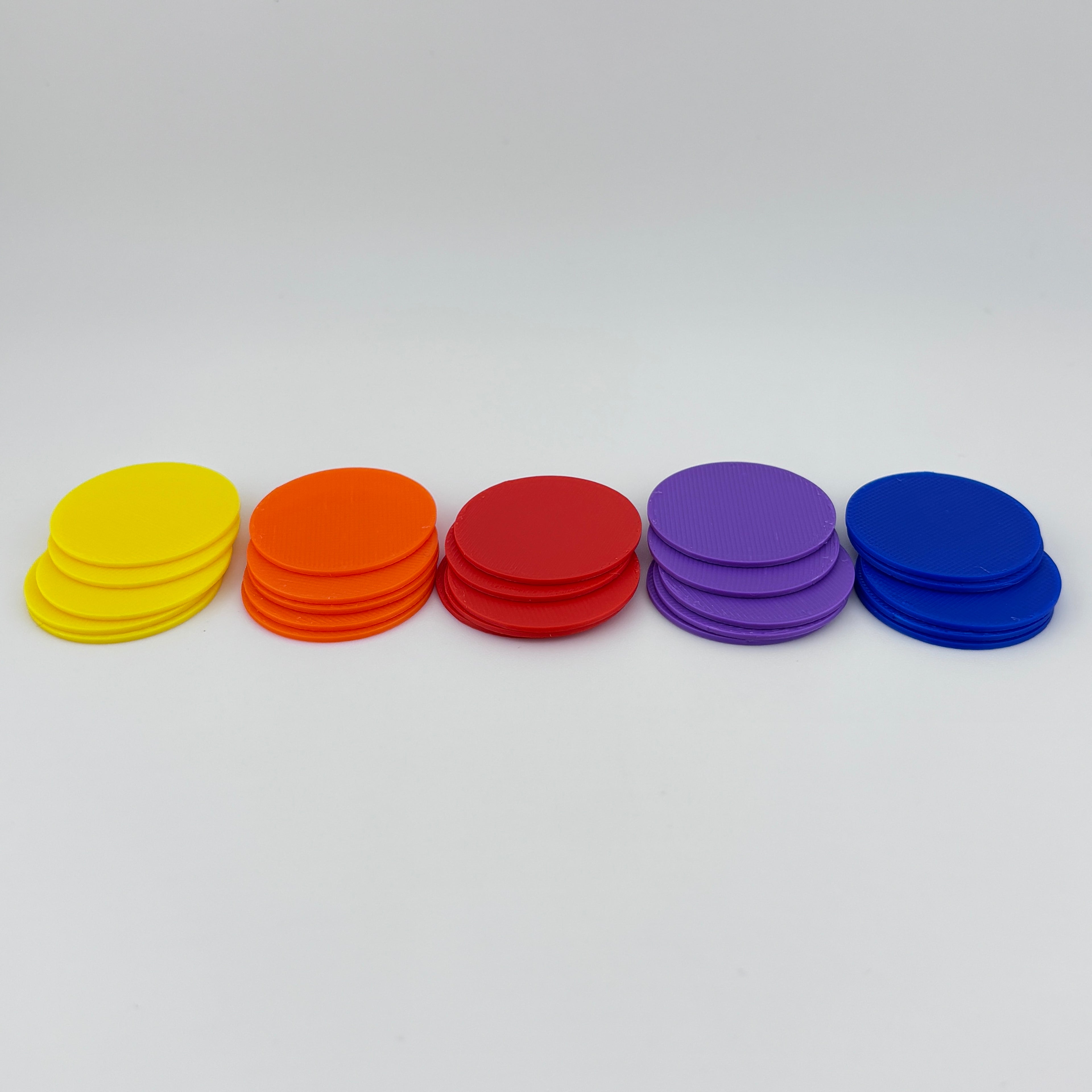 Solo las 25 fichas circulares Merrill-Palmer-R 5 colores sin cubiletes variante evaluación cognitiva
infantil | Merrill-Palmer-R 25 circular chips only 5 colors no cups variant pediatric cognitive
assessment