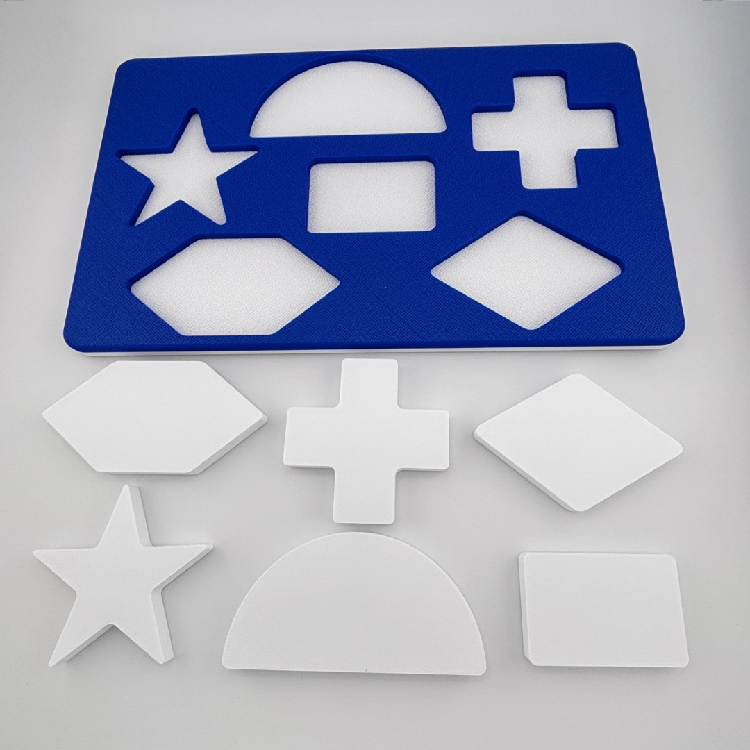 Tablero Merrill-Palmer-R azul 6 huecos y 6 piezas blancas estrella semicírculo cruz rectángulo
rombo PLA | Merrill-Palmer-R blue form board 6 holes 6 white pieces star semicircle cross rectangle diamond PLA assessment