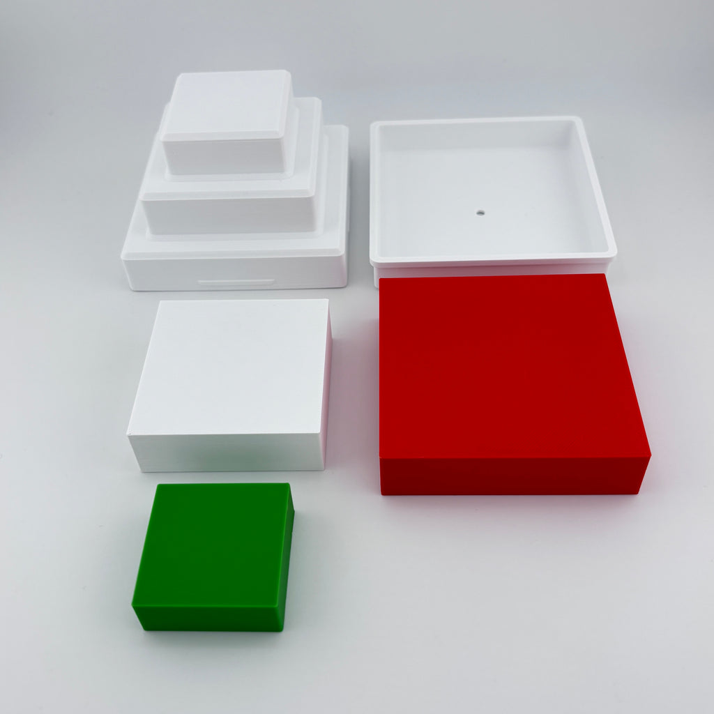 Detalle caja blanca Pirámide de México ENI diseño en forma de pirámide PLA precisión
evaluación clínica | Mexico pyramid ENI white box pyramid shape design PLA precision clinical assessment