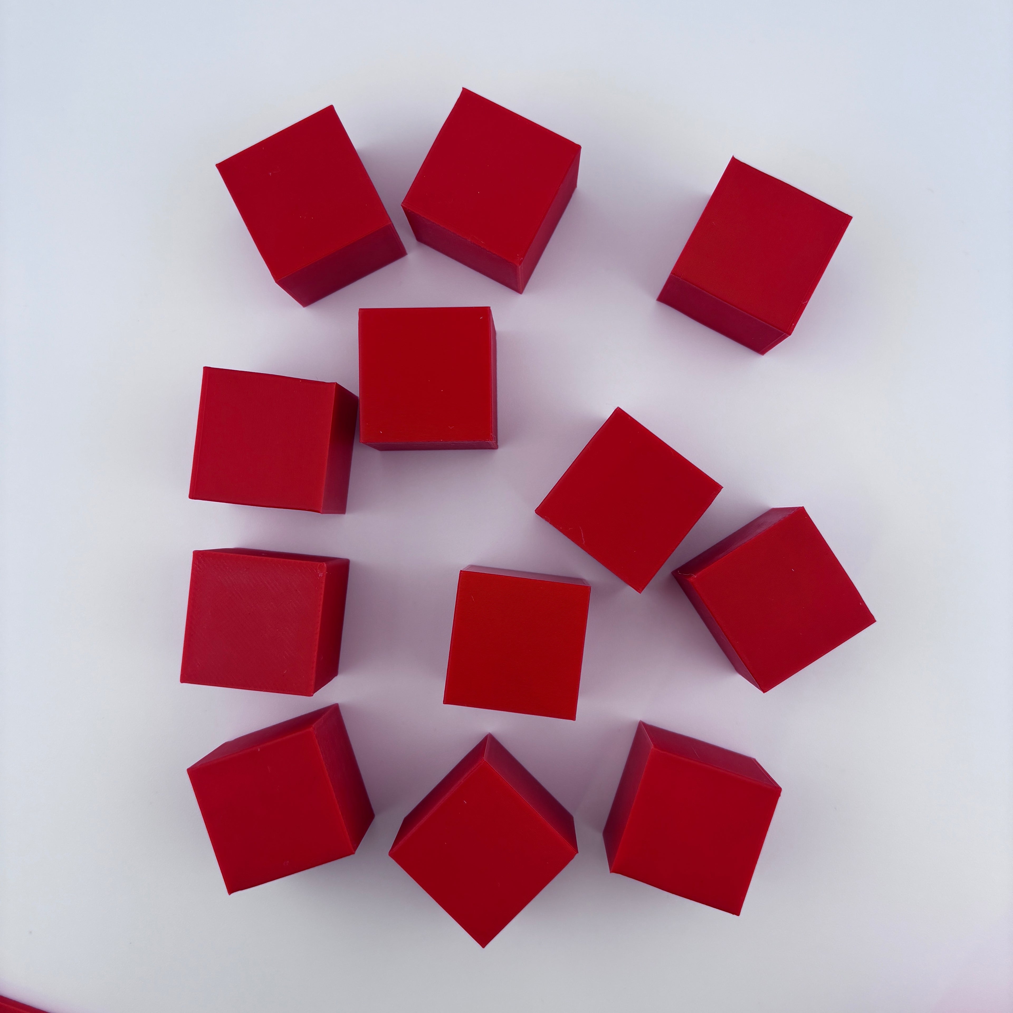 Cubos NEPSY-II | 12 Cubos Rojos 25 mm